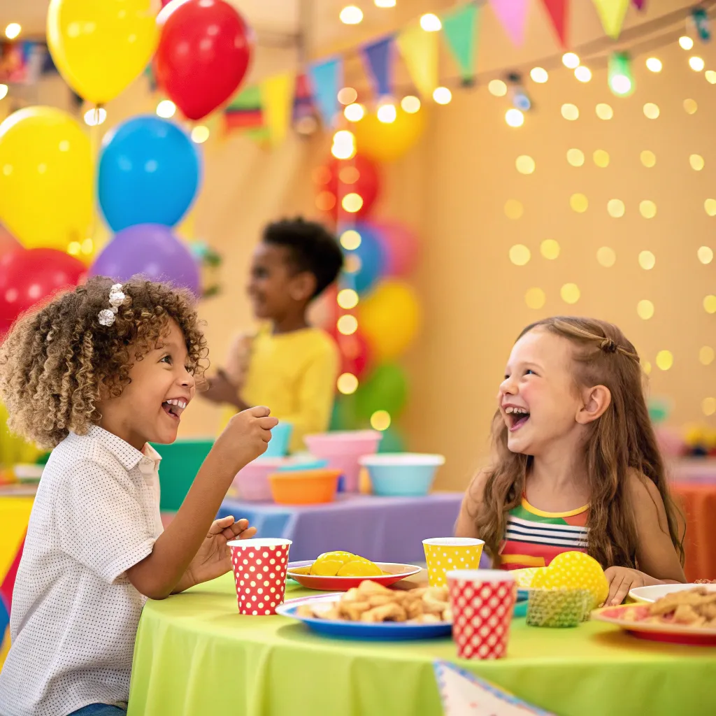 Children enjoying a colorful party